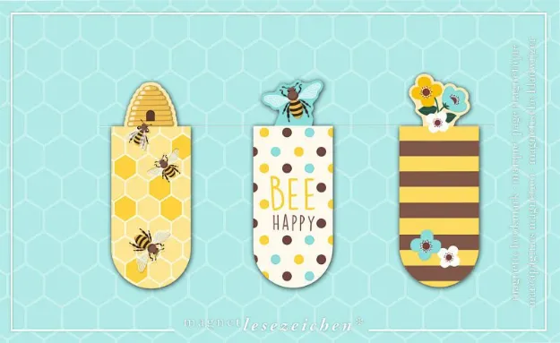 Bild von Magnetlesezeichen Bienen VE 6
