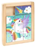 Bild von Kleine Schiebepuzzle aus Holz, VE-12