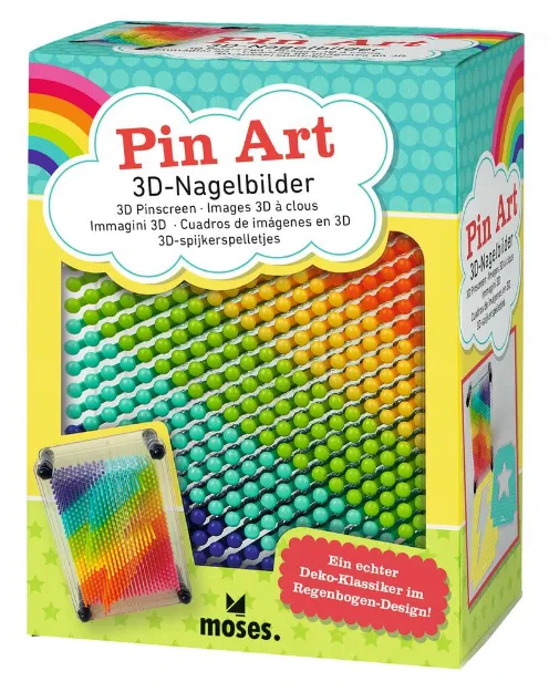 Bild von 3D-Nagelbilder Regenbogen Pin Art, VE-6