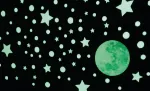 Bild von Nachtleuchtende Wandsticker Mond und Sterne, VE-12