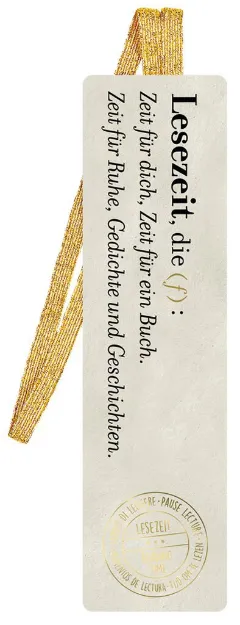 Bild von moses. libri_x Lesezeichen mit Band Lesezeit , VE-12