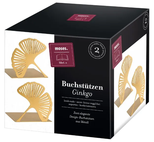 Bild von moses. libri_x Buchstütze Ginkgo 2er Set, VE-1