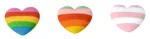 Bild von Regenbogen Herz Radierer Set, VE-18