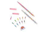 Bild von 2in1 Steckstifte Regenbogen mit Radierer , VE-25