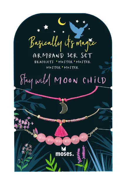 Bild von Basically it's magic Armbänder 3er Set Pink, VE-4