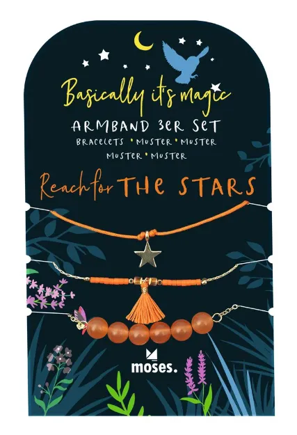 Bild von Basically it's magic Armbänder 3er Set Orange, VE-4
