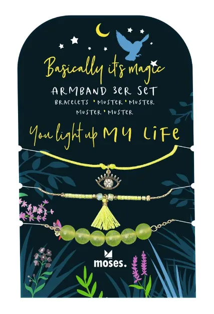 Bild von Basically it's magic Armbänder 3er Set Gelb, VE-4