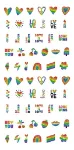 Bild von Fingernagel-Tattoos Rainbow Love, VE-24