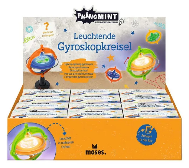 Bild von PhänoMINT Leuchtender Gyroskopkreisel, VE-12