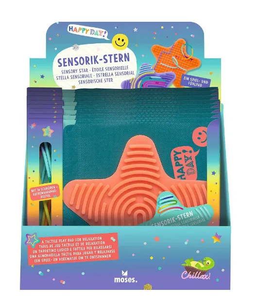 Bild von Happy Day Sensorik-Stern mit Silikonschnüren, VE-8