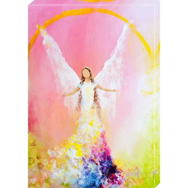 Bild von Leinwandbild Schenke mir Glück Engel, 45 × 65 cm