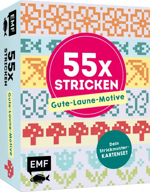 Bild von 55 x stricken – Gute-Laune-Motive: DeineStrickmustersammlung als Kartenset