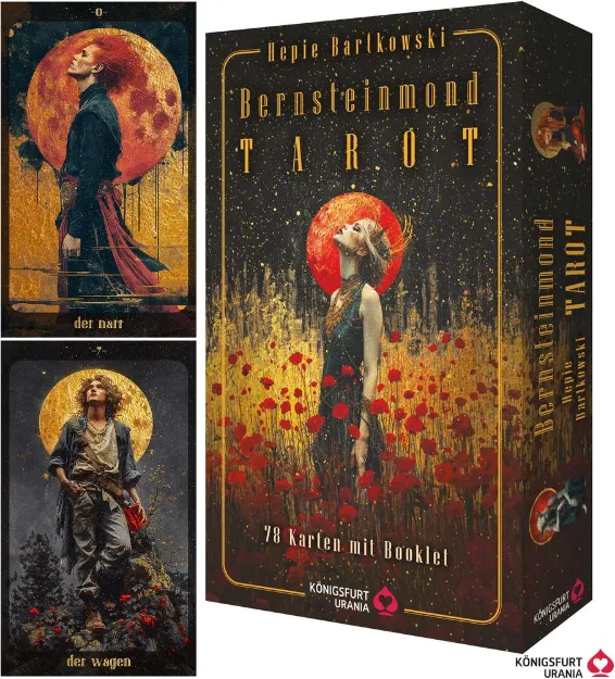 Bild von Bartkowski, Hepie: Bernsteinmond Tarot - 78 Tarotkarten und 80-seitiges Booklet