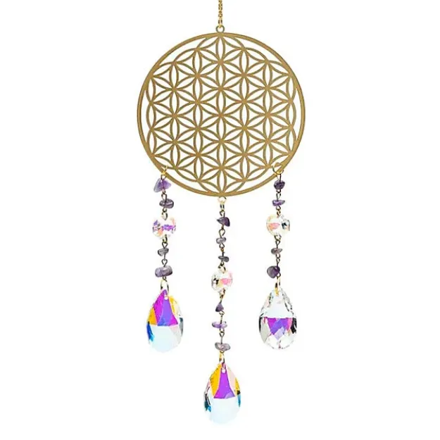 Bild von Sonnenfänger mit Blume des Lebens und Amethyst