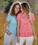 Bild von Spitzenshirt mit 1/4 Arm in flamingo von The Spirit of OM