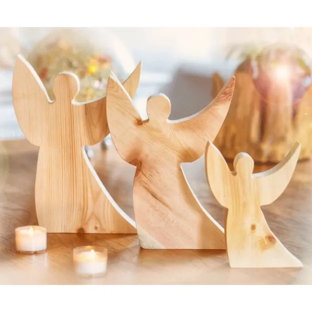 Bild von Zirbenholz-Engel, 3er Set
