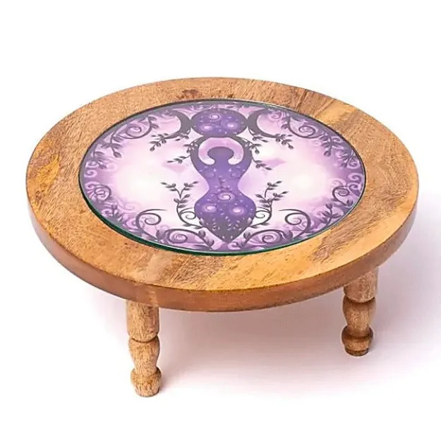 Bild von Holzbeistelltisch Mondgöttin, H 12,5 cm