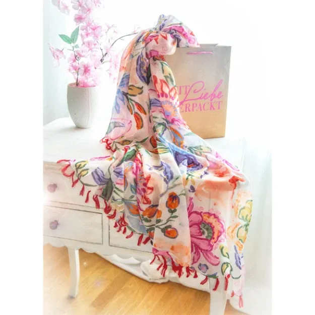 Bild von Schal/Pareo Samantha, Baumwolle, mit Quasten