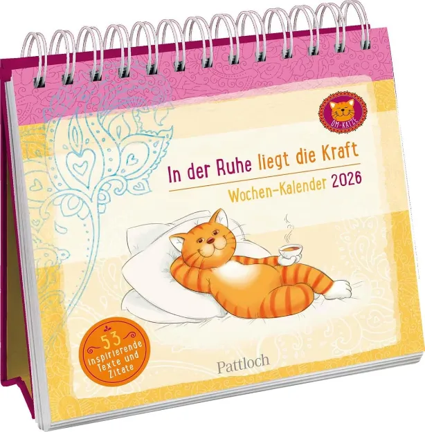 Bild von Wochenkalender 2026: Om-Katze: In der Ruhe liegt die Kraft