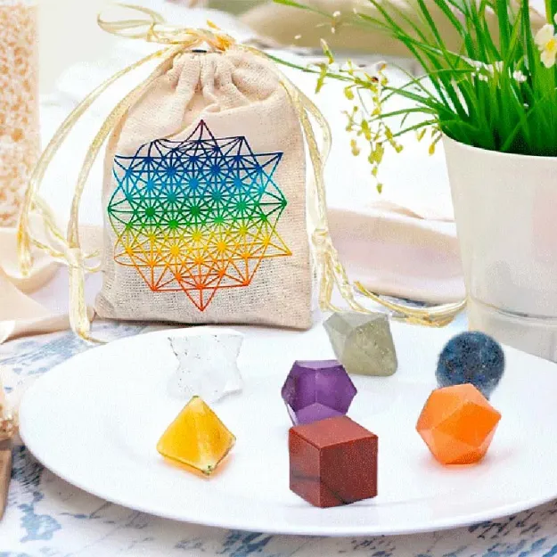 Bild von Heilige Geometrie 7-teiliges Set Chakra