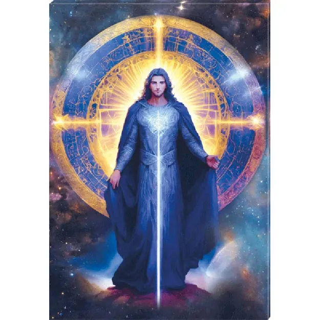 Bild von Leinwandbild Erzengel Michael - Engelsigille, 45 × 65 cm