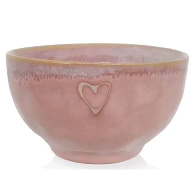 Bild von Stoneware Schale Herz rosa