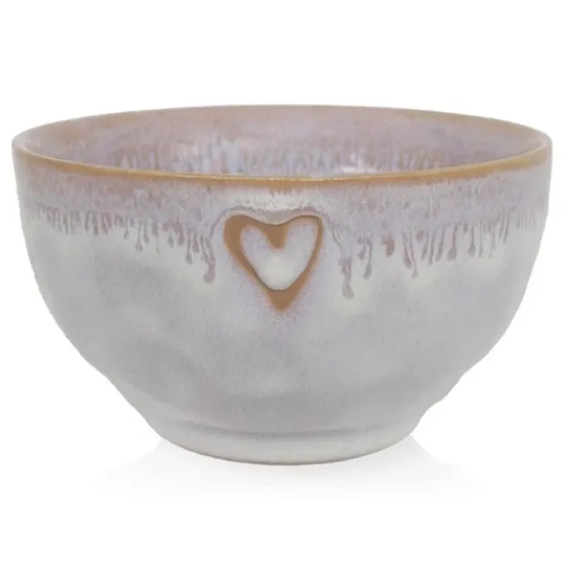 Bild von Stoneware Schale Herz polarweiss