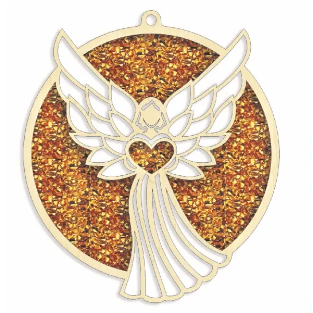 Bild von Herzengel Bernstein-Suncatcher, Ø 11 cm