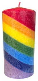 Zeige Details für Kerze Rainbow Stearin, 7,5x15cm Bild von Kerze Rainbow Stearin, 7,5x15cm