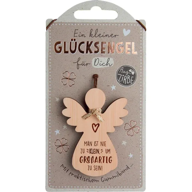 Bild von Kleine Zirbenholzfigur Man ist nie zu KLEIN, um ...