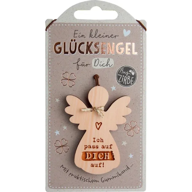 Bild von Kleine Zirbenholzfigur Ich pass auf dich auf!