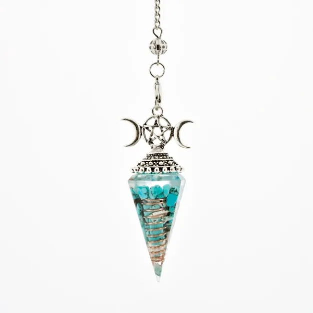 Bild von Orgonit-Pendel Türkis Dreifache Göttin