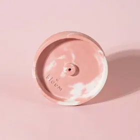 Zeige Details für Bloom Räucherstäbchenhalter rund Pink marmorisiert Bild von Bloom Räucherstäbchenhalter rund Pink marmorisiert