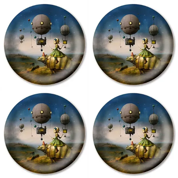 Bild von Maggie Taylor Brave new world Coaster 4 pcs Ø 11 - Jamida of Sweden