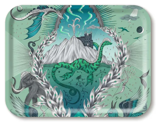 Bild von Emma J Shipley Highlandia/green Tray 43x33 - Jamida of Sweden