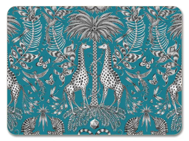 Bild von Emma J Shipley Kruger/turquoise Placemat 29x21 - Jamida of Sweden