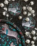 Bild von Emma J Shipley Protea/navy Coaster Ø10 - Jamida of Sweden