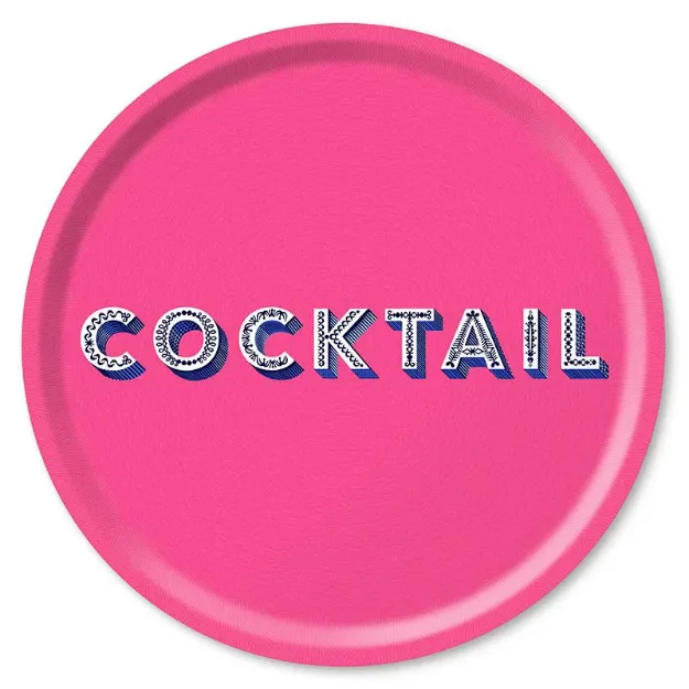 Bild von Asta Barrington Cocktail / bright pink Tray Ø 46 - Jamida of Sweden