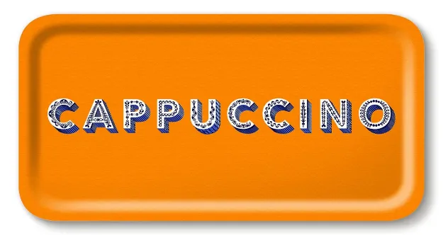 Bild von Asta Barrington Cappucciono / orange Tray 43x22cm - Jamida of Sweden