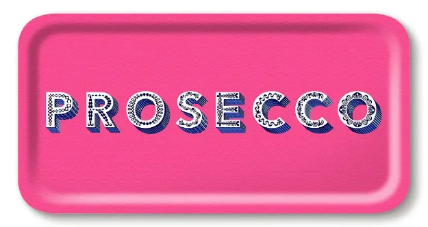 Bild von Asta Barrington Prosecco / bright pink Tray 43x22cm - Jamida of Sweden