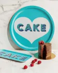 Bild von Asta Barrington Cake / aqua Tray Ø 39 - Jamida of Sweden