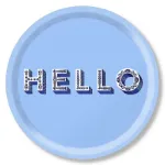 Bild von Asta Barrington Hello / blue Tray Ø 39 - Jamida of Sweden