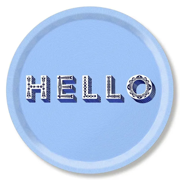 Bild von Asta Barrington Hello / blue Tray Ø 39 - Jamida of Sweden