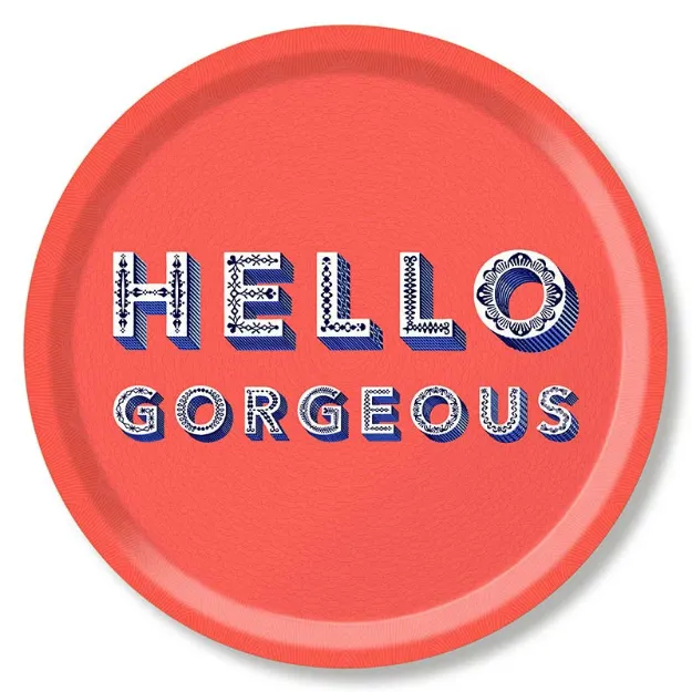 Bild von Asta Barrington Hello Gorgeous / coral Tray Ø 39 - Jamida of Sweden