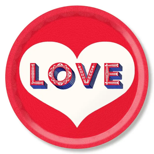 Bild von Asta Barrington Love /red Tray Ø 39 - Jamida of Sweden