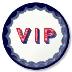 Bild von Asta Barrington VIP / white blue Tray Ø 39 - Jamida of Sweden