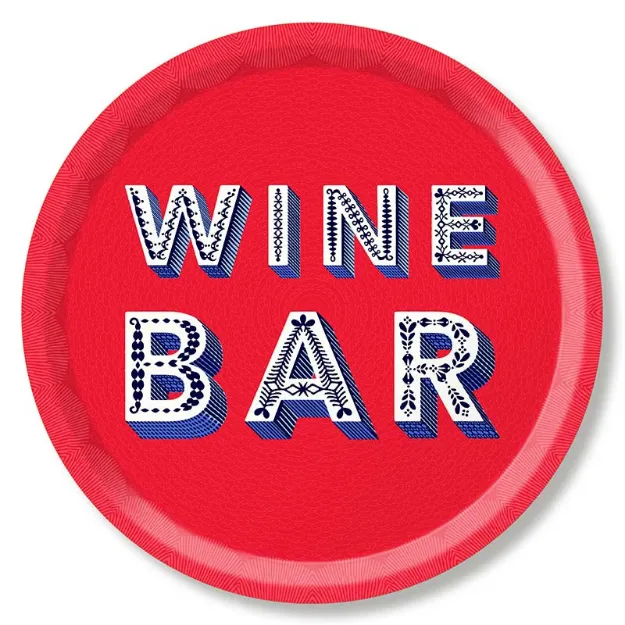 Bild von Asta Barrington Wine Bar / red Tray Ø 39 - Jamida of Sweden