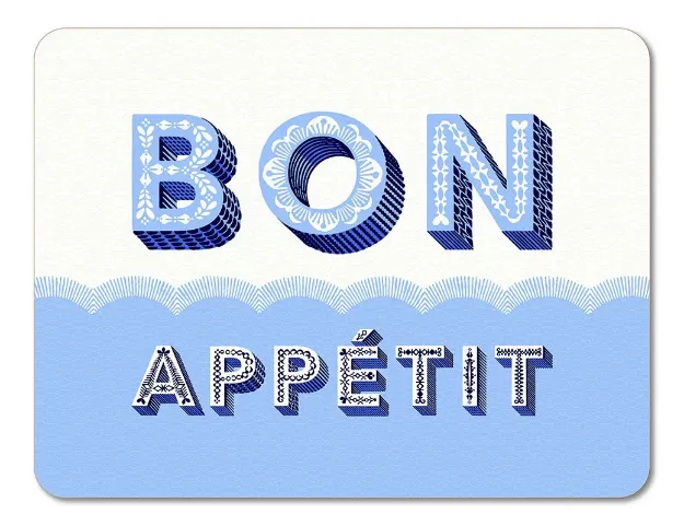 Bild von Asta Barrington Bon Appétit/blue Tablemat 38x29 - Jamida of Sweden