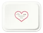 Bild von Asta Barrington Espresso/red Tray 36x28cm - Jamida of Sweden