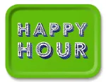 Bild von Asta Barrington Happy Hour/green Tray 36x28cm - Jamida of Sweden